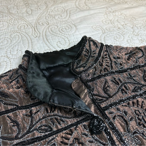 Vintage hand beaded formal jacket - Picture 5 of 9